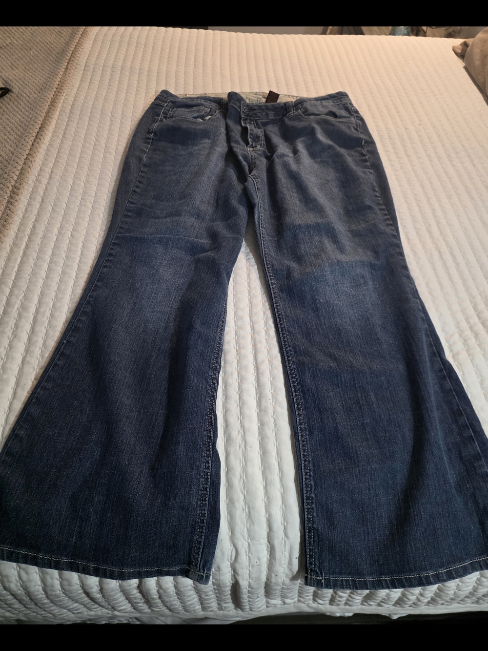 Classic Women's Dark Blue Flared Jeans